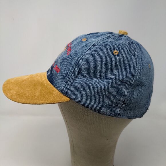 Nissin Men's John P. McDowell Field Dedication Hat Blue Tan 2000 Y2K Vintage - Picture 5 of 10